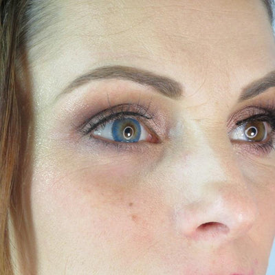 Lenti Colorate Effetto Naturale Premium Candy Blue – Foto Occhi