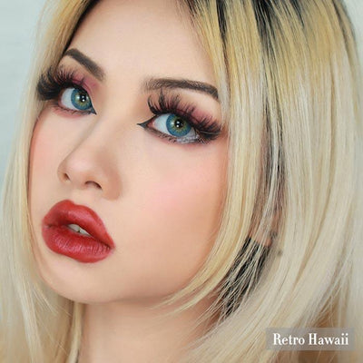 Lenti Colorate Effetto Naturale Retro Hawaii – Indossate