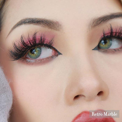 Lenti Colorate Effetto Naturale Retro Marble – Indossate