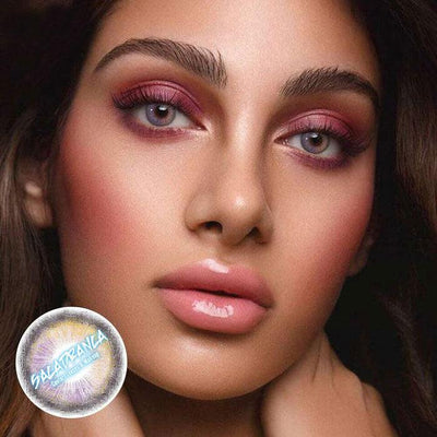 Lenti Colorate Effetto Naturale Glitter Violette – Colore Occhi: Castano