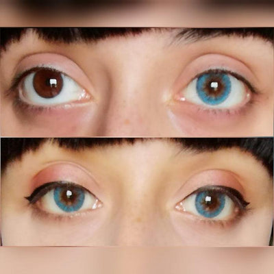 Lenti Colorate Vogue Blue – Collage occhi