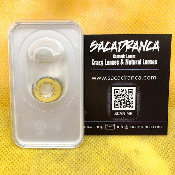 lenti cosplay crazy lens sacadranca bright yellow - texture