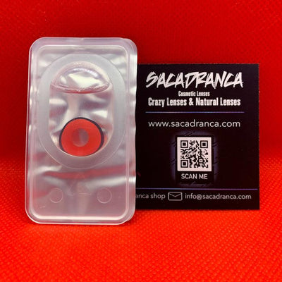 lenti cosplay crazy lens sacadranca black red - texture