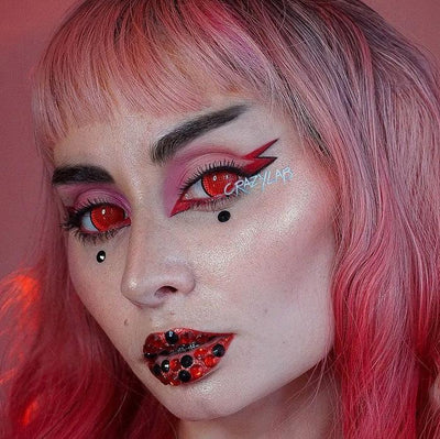 Lenti Cosplay Premium Red R Screen 17.00 mm – Viso