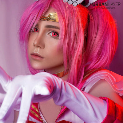 Lenti Cosplay Premium Vivid Pink 14.50 mm – Indossate