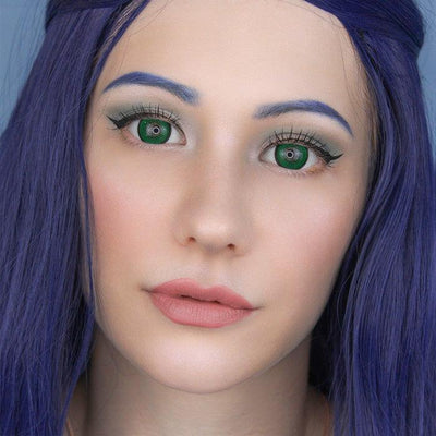 lenti cosplay crazy lens sacadranca bright green - viso