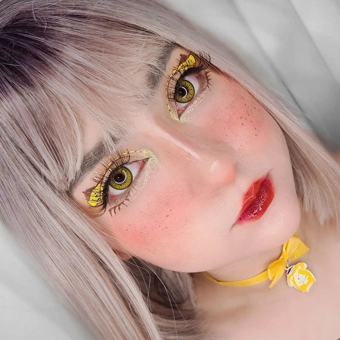 lenti cosplay crazy lens sacadranca bright yellow - occhio