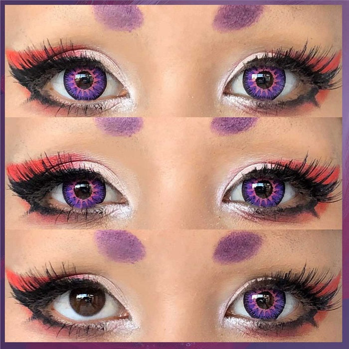 lenti cosplay crazy lens candy violet - collage