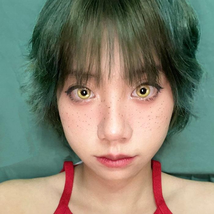 lenti cosplay crazy lens sacadranca color coscon yellow - viso