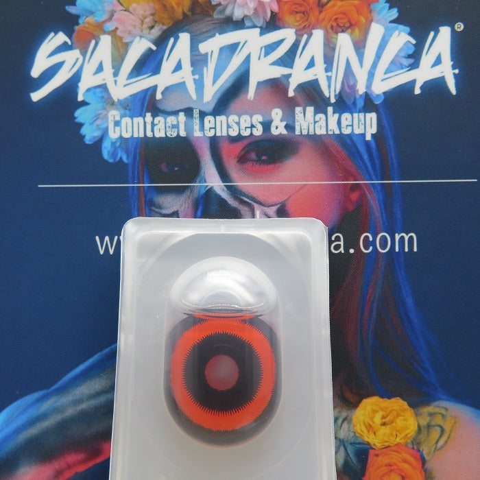 lenti cosplay crazy lens urban layer red ring sclera 22mm - texture