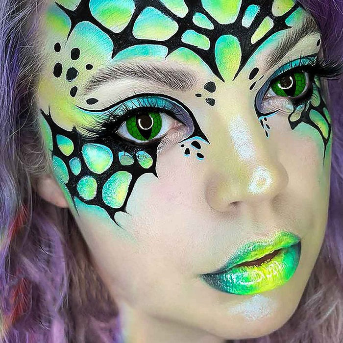 lenti cosplay crazy lens sacadranca snake eyes green - viso