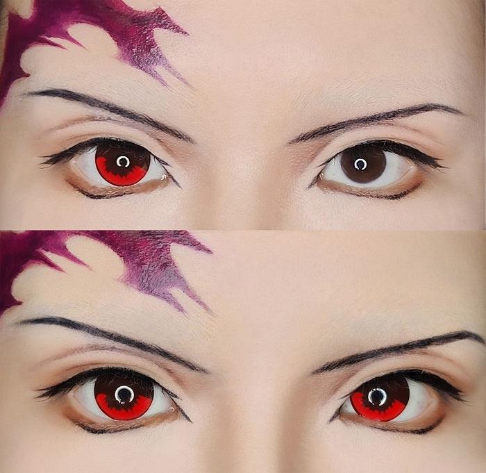 lenti cosplay crazy lens sacadranca demon slayer tanjiro - collage