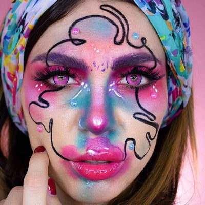 Lenti Cosplay Ry128 Black Pink – Colore Occhi: Castano