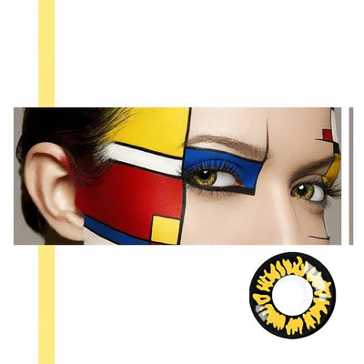 Lenti Cosplay Ry55 Yellow Wolf Foto Dettaglio