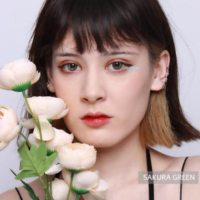 Lenti Cosplay Premium Sakura Anime Green 14.50 mm – Viso