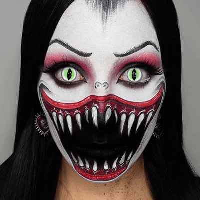 Lenti Cosplay Premium Sacadranca Sexy Cat Eye Red – Indossate