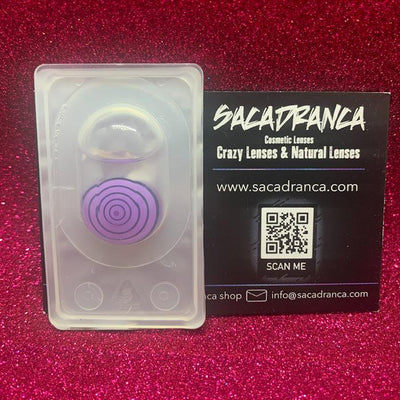 lenti cosplay crazy lens sacadranca urban layer violet rinnegan 17mm - texture