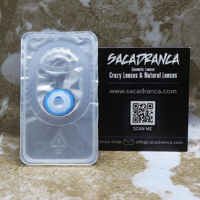 Lenti Cosplay Sacadranca Crazy Lens White Plague Blue - Texture