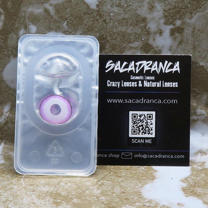 Lenti Cosplay Sacadranca Crazy Lens White Plague Purple - Texture