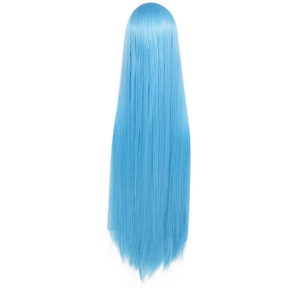 parrucca cosplay sacadranca 100cm azzurra - retro