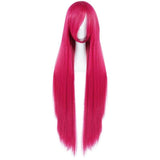 parrucca cosplay sacadranca 100cm fucsia - fronte