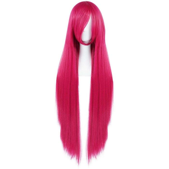 parrucca cosplay sacadranca 100cm fucsia - fronte