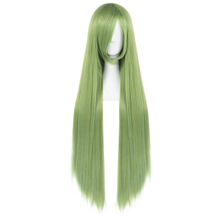parrucca cosplay sacadranca 100cm verde chiaro - fronte