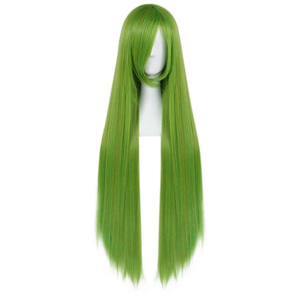 parrucca cosplay sacadranca 100cm verde - fronte