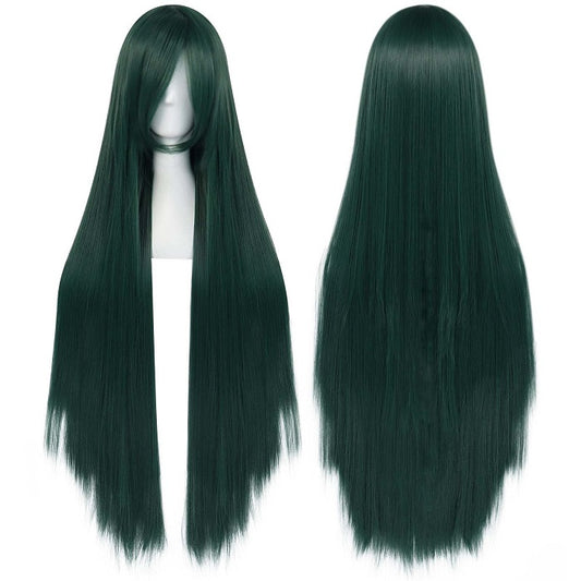 parrucca cosplay sacadranca 100cm verde scuro - copertina