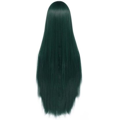 parrucca cosplay sacadranca 100cm verde scuro - retro